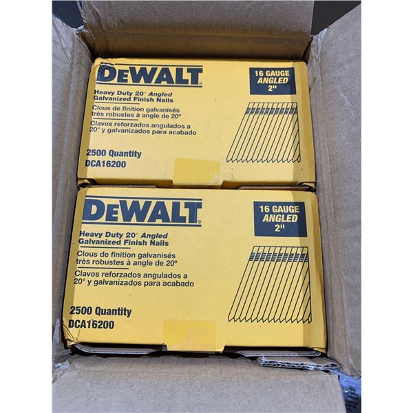 Dewalt Heavy Duty 20° Angles Finish Nails 2X2500