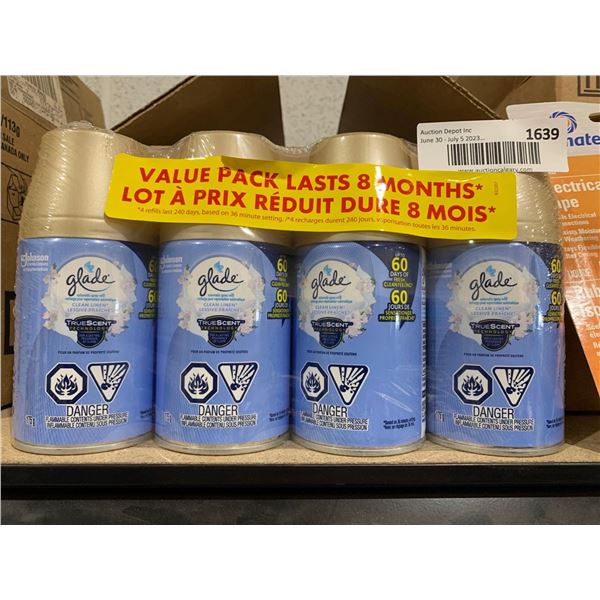Glade Clean Linen Automatic Sprayer Refill 4x 175g