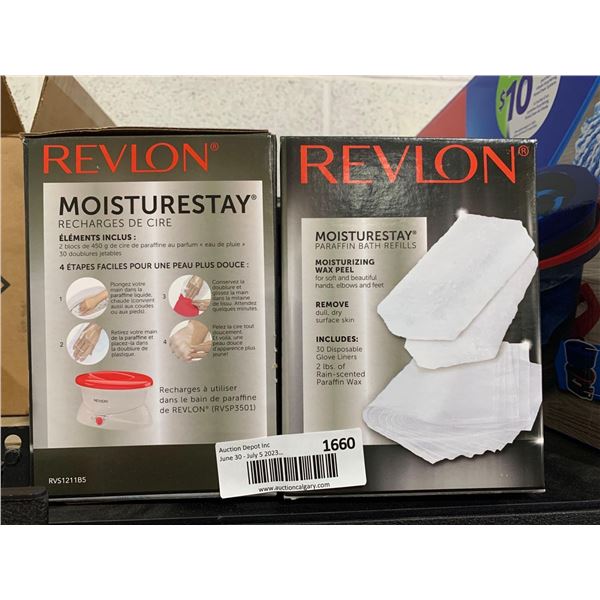 Revlon Moisturestay Parafin Bath Refills 2x 2 Lbs with Glove Liners