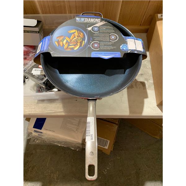 Blue Diamond 13.5" No Stick, induction Friendly Frying Pan with Helper Handle