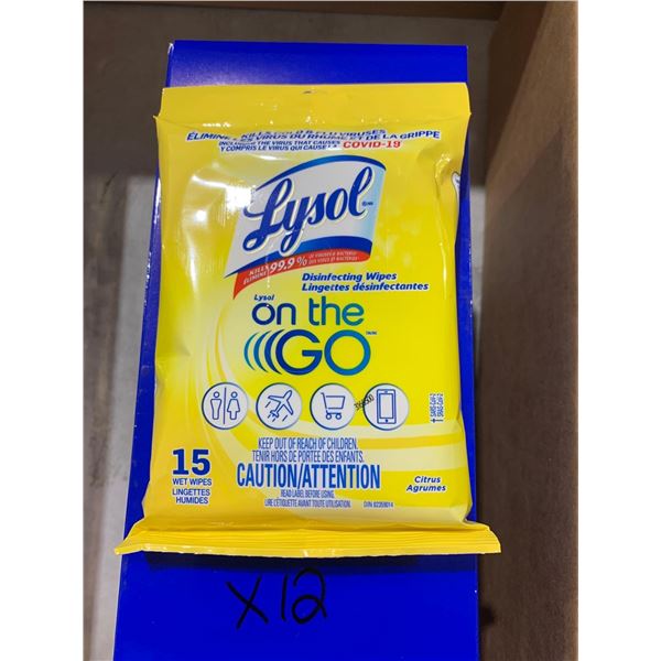Lysol on the Go 12x15 Wipe Packs