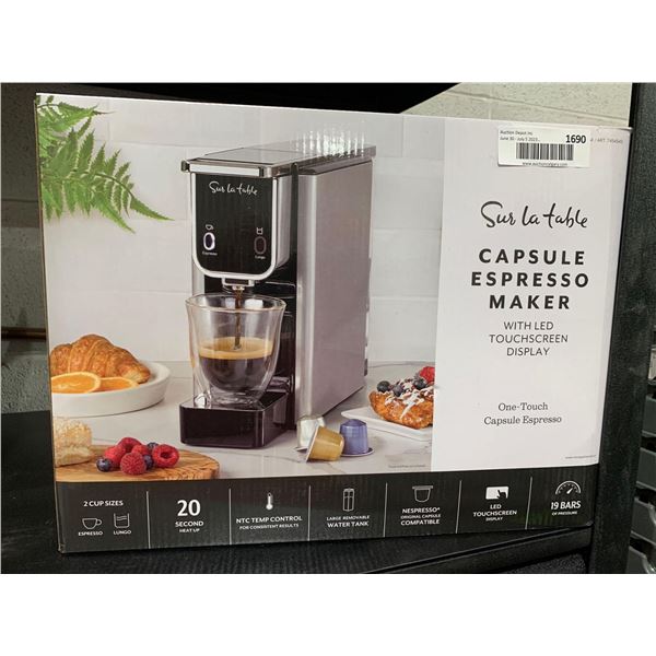 Sur La Table Capsule Espresso Maker with LED Touch Screen