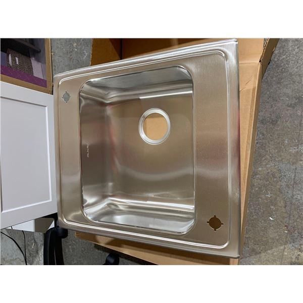 Elkay DRKAD2220652 18 Gauge Stainless Steel 22' x 19.5' x 6.5' Single Bowl Top Mount Sink