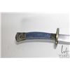 Image 2 : Oriental Ch'ing style night patrol sword with Damascus 28" blade in wooden sheath with decorative dr