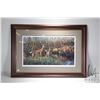 Image 1 : Framed Ducks Unlimited, limited edition print "Whitetail Creek" 3192/3400, and pencil signed by arti