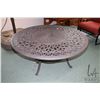 Image 1 : Decoratively cast 48" diameter patio fire pit table with lid