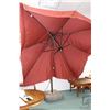 Image 1 : Portofino SING 2 U Series patio umbrella with built in speaker, radio and feed for external music so