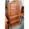 Image 1 : French provincial four tier stepped open bookshelf, 55" high X 26" wide X 13" deep at the base