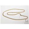 Image 1 : 14kt yellow gold twisted rope chain necklace, 20" in length