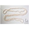 Image 1 : 31" strand of individually knotted natural fresh water pearls