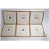 Image 1 : Six matched framed, limited edition miniature coloured etchings, all animal themed and all pencil si