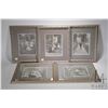 Image 1 : Five framed black and white photographs of children representing the Victorian era