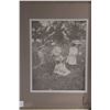 Image 2 : Five framed black and white photographs of children representing the Victorian era