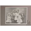 Image 5 : Five framed black and white photographs of children representing the Victorian era