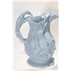 Image 2 : Two antique jugs including molded relief hunt scene jug circa 1815 and a blossom motif glazed jug, n