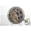 Image 3 : Admiral non-magnetic, 17 jewel pocket watch in open face nickel silver watch case. White enamel doub