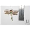 Image 4 : 18kt yellow gold dragonfly brooch, set with 1.05ct oval cabochon sapphires, 5.00ct of round full cut