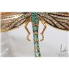 Image 8 : 18kt yellow gold dragonfly brooch, set with 1.05ct oval cabochon sapphires, 5.00ct of round full cut