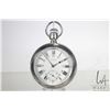 Image 1 : Waltham Grade 845, model 1892, 21 jewel pocket watch with double sunk second sweep on white porcelai
