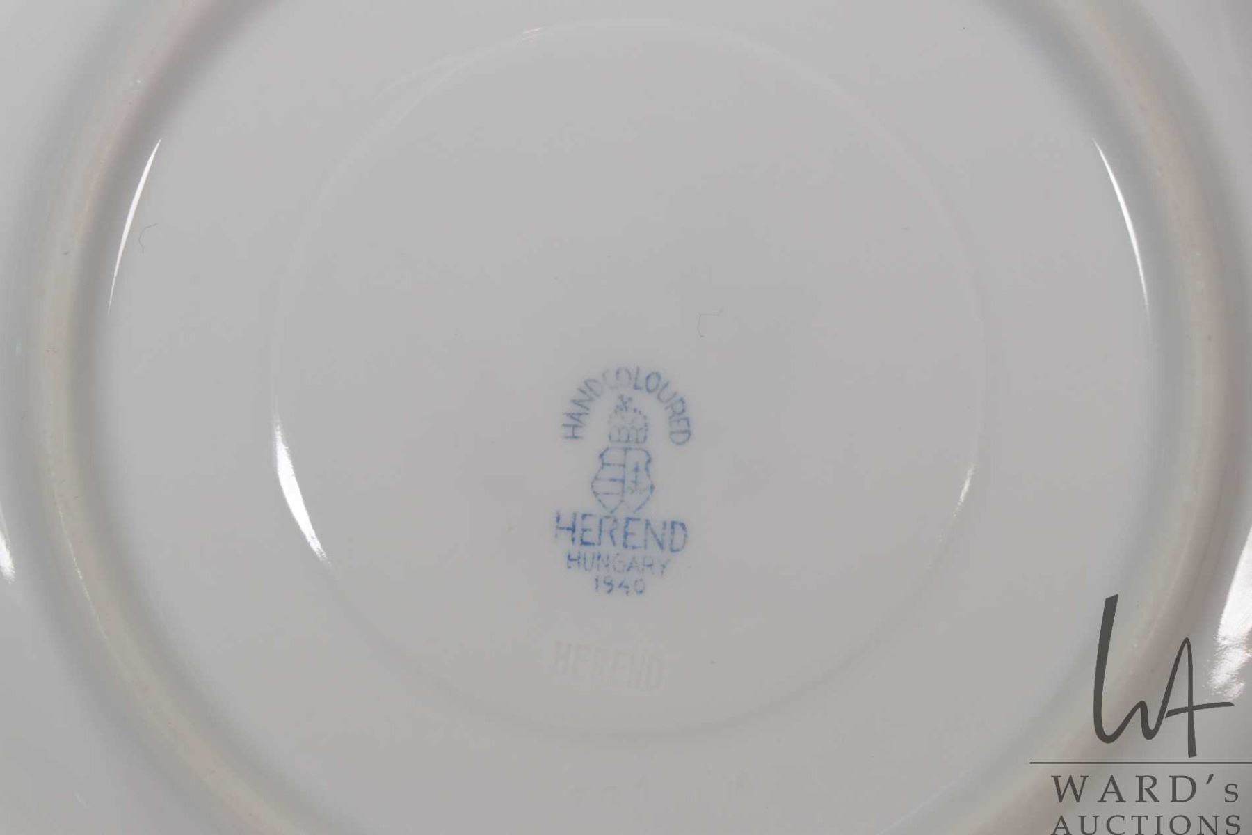 Herend Porcelain tea set with hand painted flowers and insects ...