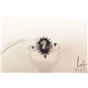 Image 1 : 10kt yellow gold ring set with pear shaped mystic topaz and diamond accents, size 7.25
