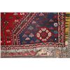 Image 2 : 100% handmade Iranian wool carpet with center medallion, red background and overall geometric patter