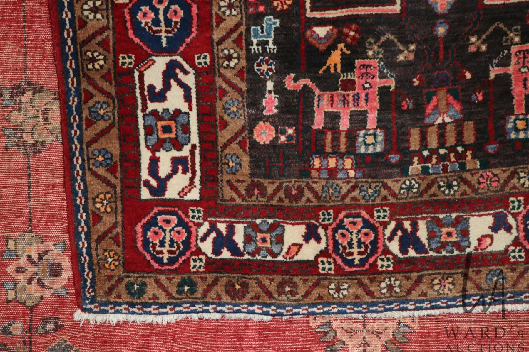 Iran Rural Handmade 100% handmade Iranian wool carpet with center medallion, featuring ...