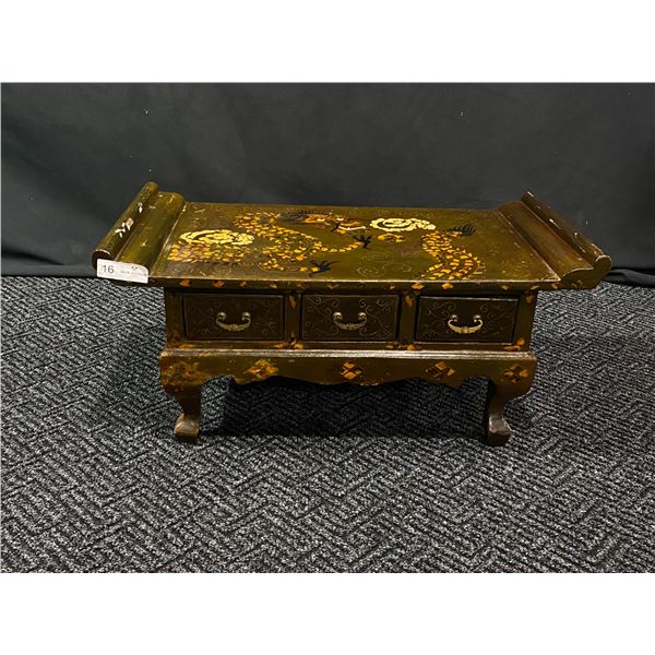 Antique Beautiful Gold Accented Bench