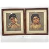 Image 1 : 2 Framed Prints Of Indigenous Babies