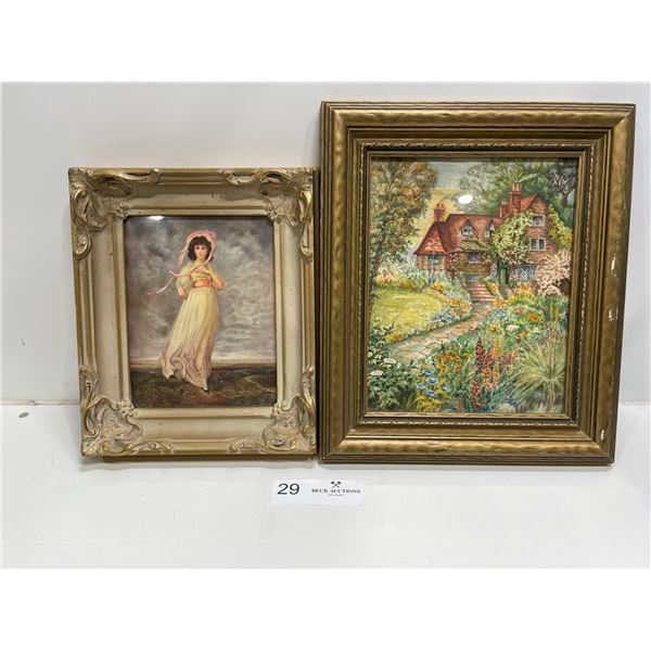 2 Framed Antique Prints