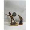 Image 1 : Wooden Scuptures Of A Warrior And A Bird Statue