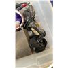 Image 11 : 2 TOTES OF ELECTRONICS AND CLEANING SUPPLIES