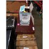 Image 1 : LARGE LOT OF COIN SUPPLIES - WOODEN CASE OF COIN TUBES, BINDERS, FOLDERS FOR COINS, COIN GUIDE BOOK 