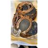 Image 2 : LOT OF LAWN DECOR INCLUDING HORSESHOES AND 2 WATERING CANS