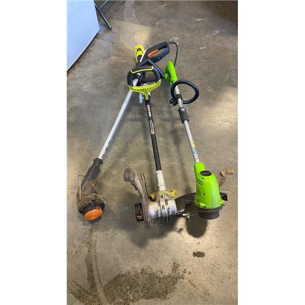 3 ELECTRIC WEED TRIMMERS