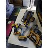 Image 2 : 4 DEWALT CORDLESS 20V TOOLS - 6.5" CIRCULAR SAW, SDS BRUSHLESS HAMMER DRILL, 2 IMPACT DRIVERS, 3 BAT