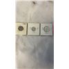 Image 2 : 3 - 1964 SILVER (.800) CANADIAN COINS - MINT CONDITION 25 CENT, 10 CENT PLUS 5 CENT