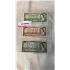 Image 1 : 3 - 1954 CANADIAN BILLS $1, $2, $5