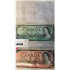 Image 3 : 3 - 1954 CANADIAN BILLS $1, $2, $5