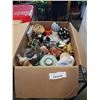 Image 1 : BOX OF COLLECTIBLES, GLASS FISH FLOAT ETC