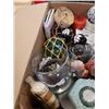 Image 2 : BOX OF COLLECTIBLES, GLASS FISH FLOAT ETC