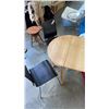 Image 1 : DROP SIDE D TABLE WITH 2 BLACK CHAIRS