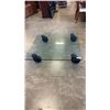 Image 2 : MODERN INDUSTRIAL GLASSTOP COFFEE TABLE RETAIL $1600