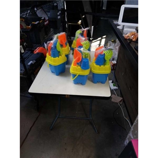 6 NEW PREXTEX 10PC BEACH BUCKET TOYS - TOTAL RETAIL $139