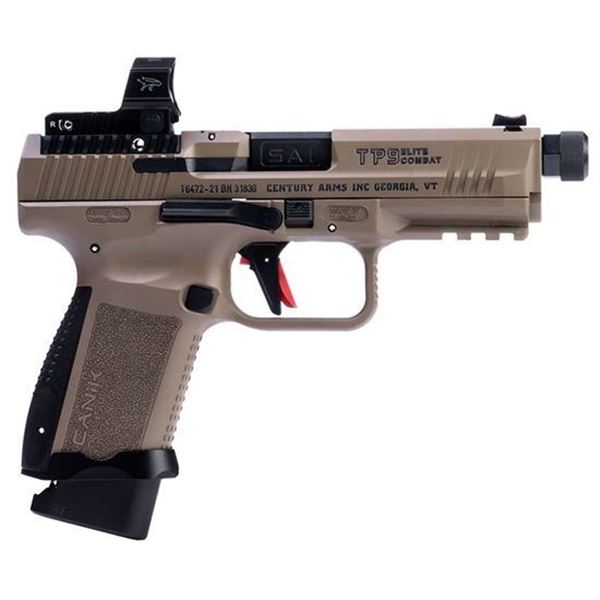 CENT CANIK TP9 9MM ELITE COMBAT FDE M02 OPTIC 18R
