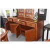 Image 3 : ROSEWOOD BUFFET W/4 DRAWERS & 2 STORAGE CABINETS (72" X 20" X 34")