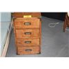 Image 2 : CHINESE HARDWOOD 4 DRAWER SIDE TABLE (16" X 16" X 27")