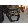 Image 3 : VINTAGE CHINESE BLACK LACQUERED 5 LEG STOOL (15" X 17")