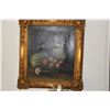 Image 2 : GILT FRAMED OIL ON CANVAS, "STILL LIFE"; SIGNED (28 1/2" X 32 1/2")