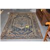 Image 1 : VINTAGE CAUCASIAN HAND KNOTTED WOOL PILE RUG, THE CENTER W/CONCENTRIC HEXAGONAL MEDALLIONS SURROUNDE